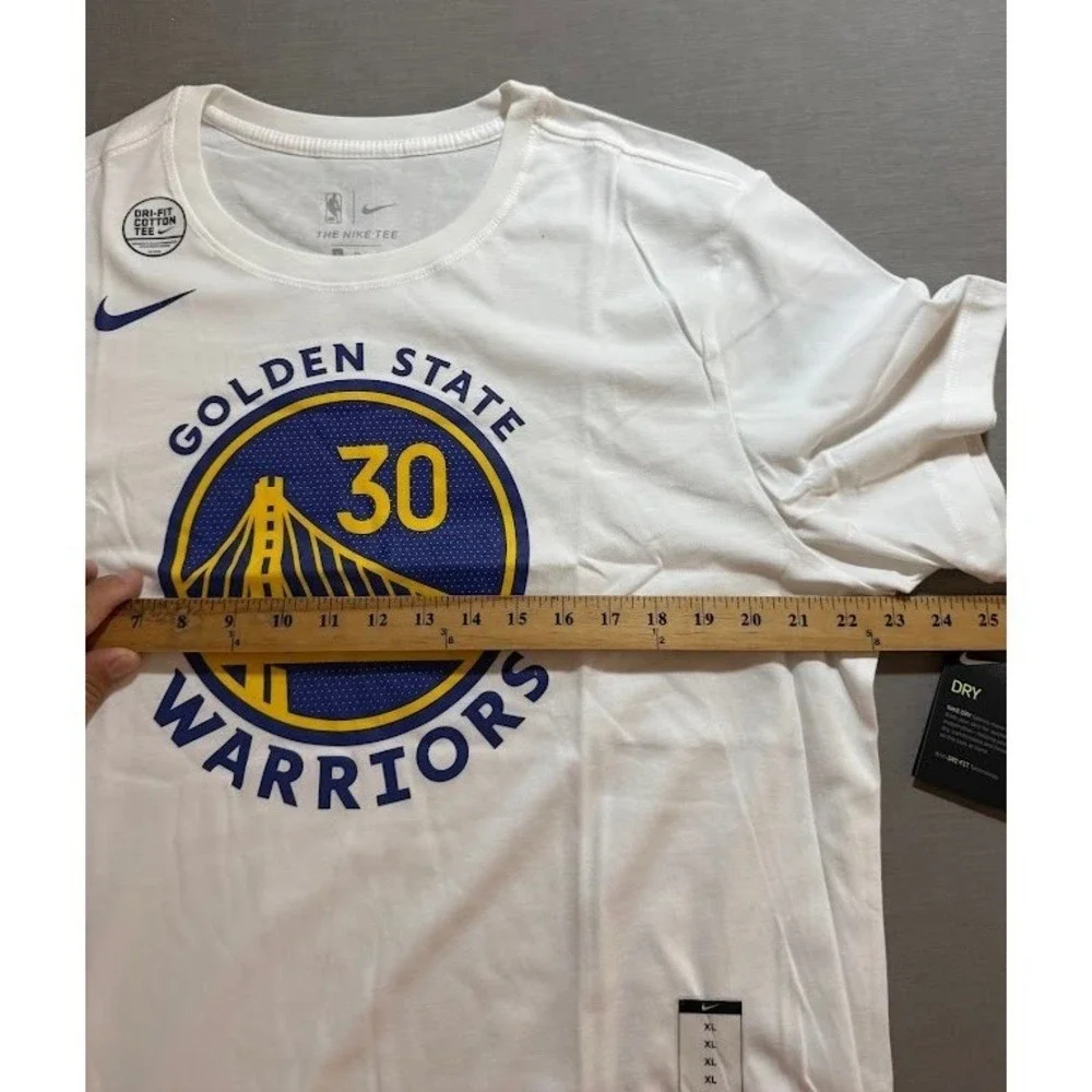 Nike NBA Golden State Warriors Stephen Curry‎ #30 Dri-FIT T-Shirt XL White NEW.